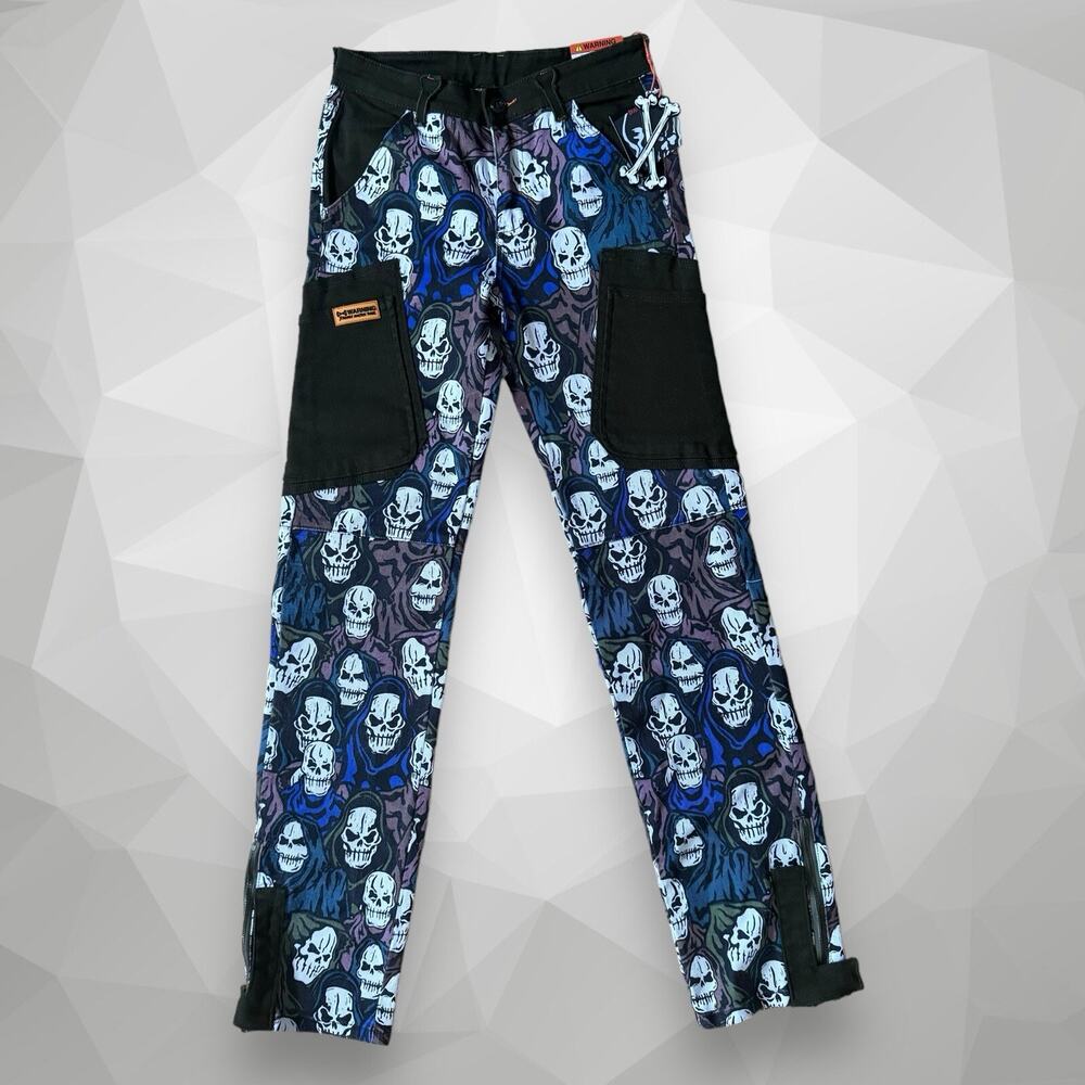 NEW - BRAND X ULTIMATE REAPER CARGO PANTS Size 28 - Skeletor He-Man Jeans MOTU